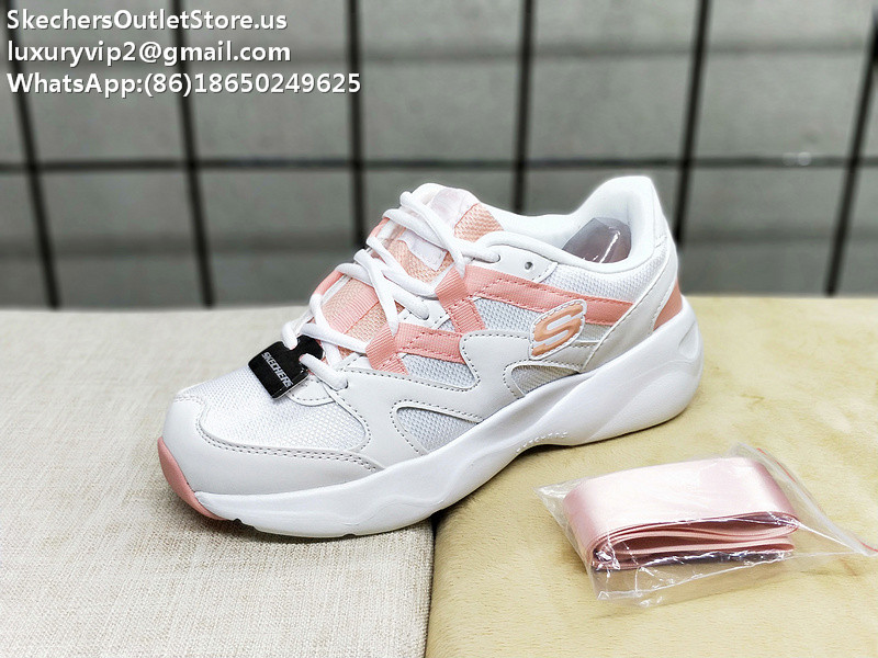 Skechers D'Lites Unisex Sneakers White Pink Pink 35-44